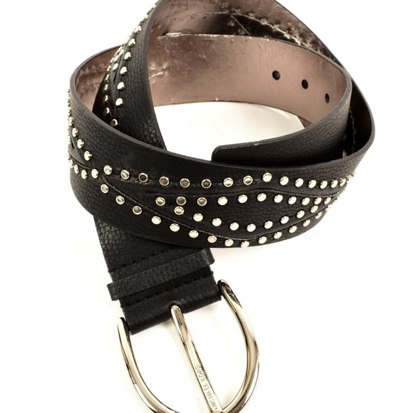 Michael Kors Accessories - MICHAEL KORS | Black Vegan Leather Studded Belt